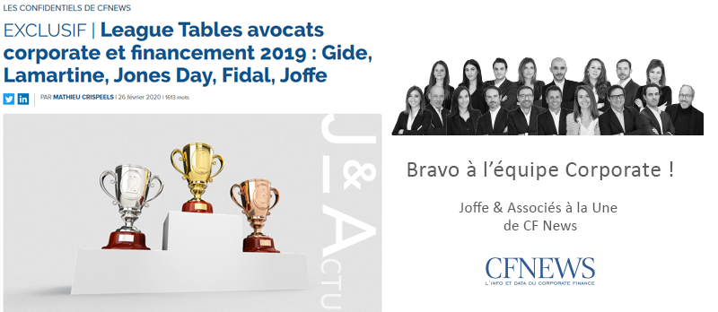 Joffe & Associés à la Une de CF News